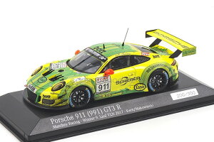 ~j`vX 1/43 |VF 911 (991) GT3 R  9Eh VLN 2017 CG[/O[ 300 Minichamps 1:43 Porsche 911 GT3 R Winner 9. Lauf VLN 2017 yellow/green Limited Edition 300 pcs