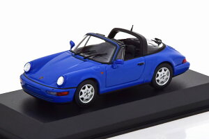�~�j�`�����v�X 1/43 �|���V�F 911 964 �J����2 �^���K 1991 �u���[ �}�L�V�`�����v�X�R���N�V���� Minichamps 1:43 Porsche 911 964 Carrera 2 Targa 1991 blue Maxichamps Collection