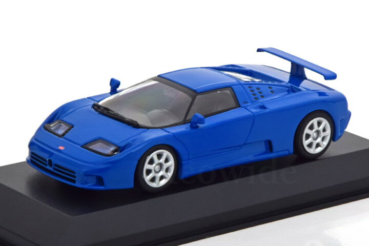 楽天市場】ミニチャンプス 1/43 ブガッティ EB 110 1994 ブルー マキシ 