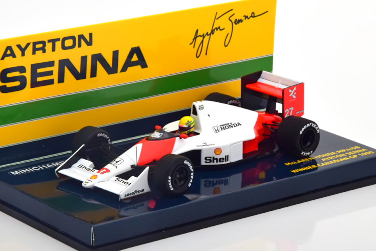 1:43 Minichamps MCLAREN HONDA mp4/5b WINNER GP CANADA Senna 1990 