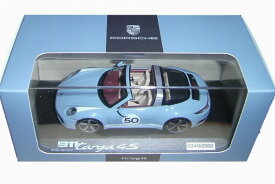 ミニチャンプス 1/43 ポルシェ 911 992 タルガ 4S #50 ヘリテージ エディション ブルー 2000台限定Minichamps 1:43 Porsche 911 (992) Targa 4S #50 Heritage Edition meissen blue Limitation 2000 pcs.