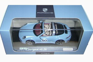 ~j`vX 1/43 |VF 911 992 ^K 4S #50 we[W GfBV u[ 2000Minichamps 1:43 Porsche 911 (992) Targa 4S #50 Heritage Edition meissen blue Limitation 2000 pcs.