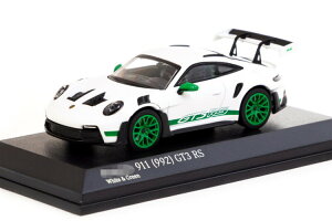 Tarmac x �~�j�`�����v�X 1/64 �|���V�F 911 (992) GT3 RS �z���C�g/�O���[��Tarmac x Minichamps 1:64 PORSCHE 911 (992) GT3 RS White/Green