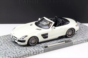 ~j`vX 1/18 ZfXExc SLS uoX 700 r^[{ [hX^[ 2013 p[zCgMinichamps 1:18 Mercedes-Benz SLS Brabus 700 Biturbo Roadster 2013 pearl white