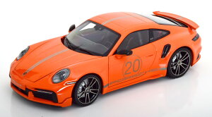 ~j`vX 1/18 |VF 911 (992) ^[{ S X|[c fUC 2021 IW/Vo[ JMinichamps 1:18 Porsche 911 (992) Turbo S Sport Design 2021 orange silver