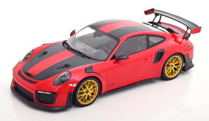 ~j`vX 1/18 |VF 911 (991/2) GT2 RS @CTbn pbP[W S[h 2018 bh ubN 300 Minichamps 1:18 Porsche 911 (991/2) GT2 RS Weissach Package with gold rims 2018 red black Limited Edit
