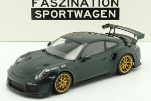 ~j`vX 1/18 |VF 911 (991/2) GT2 RS @CTbn pbP[W 2018 O[ S[h 300 Minichamps 1:18 Porsche 911 (991/2) GT2 RS Weissach Paket 2018 British racing green / golden rims Limited Editio