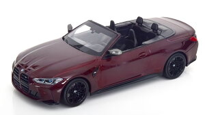 ~j`vX 1/18 BMW M4 Ro[`u 2021 _[Nbh^bN 402 Minichamps 1:18 BMW M4 Convertible 2021 darkred-metallic Limited Edition 402 pcs