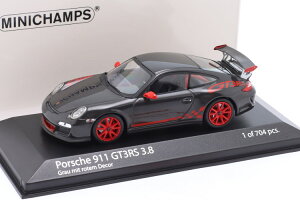 �~�j�`�����v�X 1/43 �|���V�F 911 (997.2) GT3 RS 3.8 2009 �O���[/���b�h 704�����Minichamps 1:43 Porsche 911 (997.II) GT3 RS 3.8 year 2009 Gray with red decor Limited Edition 704 pcs