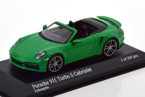 ~j`vX 1/43 |VF 911 (992) ^[{ S Ro[`u 2020 O[ 504Minichamps 1:43 Porsche 911 (992) Turbo S Convertible 2020 green Limited Edition 504 pcs