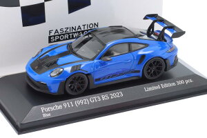 ~j`vX 1/43 |VF 911 (992) GT3 RS @CUbn pbP[W 2023 u[/ubN 300Minichamps 1:43 Porsche 911 (992) GT3 RS Weissach package 2023 blue / black rims Limited Edition 300 pcs.