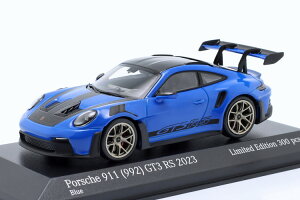~j`vX 1/43 |VF 911 (992) GT3 RS @CUbn pbP[W 2023 u[/S[h  300Minichamps 1:43 Porsche 911 (992) GT3 RS Weissach package 2023 blue / golden ones rims Limited Edition 300pcs.