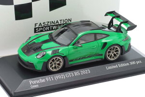 ~j`vX 1/43 |VF 911 (992) GT3 RS @CUbn pbP[W 2023 O[/S[h 300Minichamps 1:43 Porsche 911 (992) GT3 RS Weissach package 2023 green / golden rims limitation 300 pcs
