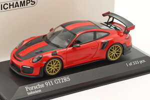 ~j`vX 1/43 |VF 911 (991 2) GT2 RS @CUbn pbP[W 2018 K[Y bh / S[f 333Minichamps 1:43 Porsche 911 (991 2) GT2 RS Weissach package 2018 guards red / golden rims Limitation 333 pc