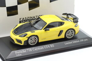 ~j`vX 1/43 |VF 718 (982) PC} GT4 RS 2021 CG[ / lIW 200 Minichamps 1:43 Porsche 718 (982) Cayman GT4 RS 2021 yellow / Neodymium rims limitation 200 pcs