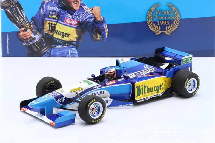 楽天市場】ミニチャンプス 1/18 ベネトン B195 #1 優勝 パシフィックGP 