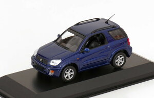 �~�j�`�����v�X 1/43 �g���^ RAV4 2000 �_�[�N�u���[���^���b�N �}�L�V�`�����v�X�R���N�V����Minichamps 1:43 Toyota RAV4 2000 dark blue metallic Maxichamps Collection