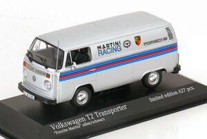 �~�j�`�����v�X 1/43 �t�H���N�X���[�Q�� T2 Kasten �}���e�B�j ���[�V���O 1972 �V���o�[/�u���b�N 627�����Minichamps 1:43 VW T2 Kasten Martini Racing 1972 silver black Limited Edition 627 pcs