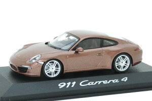 ミニチャンプス 1/43 ポルシェ 911 カレラ 4 991 2011-2015 ブラウンMinichamps 1:43 Porsche 911 Carrera 4 991 2011-2015 Cognac Met Braun