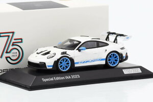 IAA 2023  Xp[N 1/43 |VF 911 (992) GT3 RS zCgSpark 1:43 Porsche 911 GT3 RS Type 992 2023 IAA Edition White / Blue Stripes