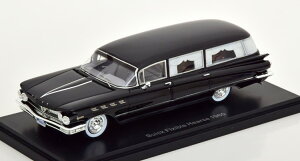 lI XP[ 1/43 rCbN GNg tLVu l 1960 ubNNEO SCALE MODELS 1:43 Buick Electra Flexible Hearse 1960 black