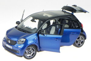 mu 1/18 X}[g tH[tH[ 2015 ubN u[ _CLXgfJ[ JNorev 1:18 smart forfour 2015 black blue diecast modelcar
