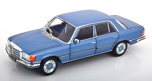 �m���u 1/18 �����Z�f�X�E�x���c 350 SE W116 1973 ���C�g�u���[���^���b�N 500����� �J��Norev 1:18 Mercedes 350 SE W116 1973 light blue-metallic Limited Edition 500 pcs exclusively for Modelissimo