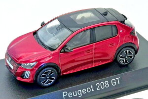 mu 1/43 vW[ 208 GT 2024 bh^bNNOREV 1:43 Peugeot 208 GT 2024 red metallic
