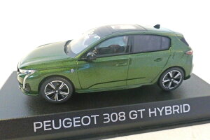 mu 1/43 vW[ 308 GT nCubh 2021 O[^bNNorev 1:43 Peugeot 308 GT Hybrid 2021 green metallic