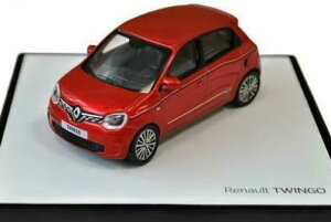 �m���u 1/43 ���m�[ �g�D�C���S �W�F�l���[�V���� 3 �t�F�C�X���t�g 2019 ���b�hNorev 1:43 Renault Twingo Generation 3 Facelift 2019 flame red