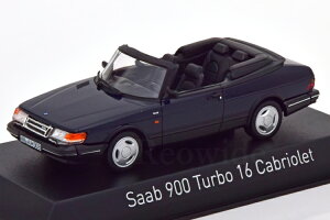 mu 1/43 T[u 900 ^[{ 16 Ro[`u 1992 ^bN_[Nu[ Norev 1:43 Saab 900 Turbo 16 Convertible 1992 darkblue-metallic