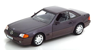 mu 1/18 ZfXExc 500 SL R129 O\n[hgbvt 1989-1995 ^bNp[v ZfXʔ Norev 1:18 Mercedes 500 SL R129 with removable Hardtop 1989-1995 purple-metallic special editio