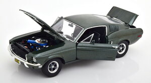 Greenlight Collectibles 1/18 tH[h }X^O GT ubg1968 O[ ^bN XeB[uE}bNC[Greenlight Collectibles 1:18 Ford Mustang GT Bullitt 1968 greenmetallic Steve McQueen