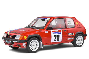 \h 1/18 vW[ 205 [ #26 c[EhERX 1990SOLIDO 1:18 PEUGEOT 205 RALLYE N 26 RALLY TOUR DE CORSE 1990 H.DEVIN F.VISTE