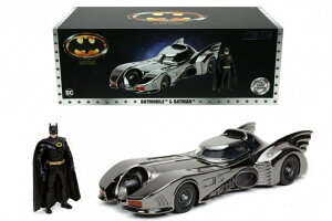 W_gCY 1/24 obg[r 1989 ubN f obh} tBMAtJadatoys 1:24 Batmobil 1989 black chrome finish with figure Movie Batman
