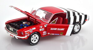 Ertl/Auto World 1/18 tH[h }X^O RuWFbg X[p[XgbN S S 1968 bh/zCg/ubN Ertl/Auto World 1:18 Ford Mustang Cobra Jet Super Stock SS 1968 red white black Elliot