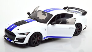 \h 1/18 tH[h }X^O VFr[ GT500 t@Xg gbN zCg u[ Solido 1:18 Ford Mustang Shelby GT 500 Fast Track white blue