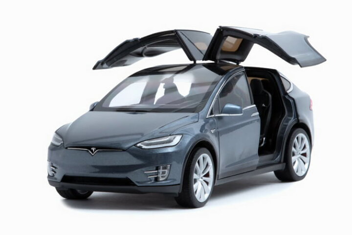 楽天市場】テスラ特注 1/18 テスラ モデルX グレーTesla Model X 開閉  