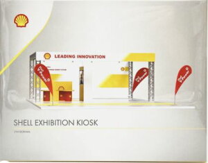 INNO64 1/64 VF WLIXN WI} ~jJ[͕t܂INNO64 1:64 Shell Exhibition Kiosk Diorama Hong Kong Toy Car Exclusives