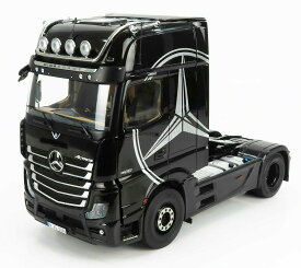 NZG 1/18 メルセデス アクトロス ギガスペース 4x2 ロゴ入り レッカー車 ブラック ニューライティングNZG 1:18 Mercedes Actros Gigaspace 4x2 towing vehicle black with new lighting features