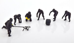 AJWI} 1/43 ZfX sbg N[Zbg2 tBMA7 ANZT[ fJ[tAmerican Diorama 1:43 Mercedes Pit Crew Set 2 7 Figuren mit Zubeh?r mit Decals