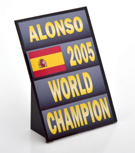 F1 WFh 1/18 sbg{[h EFg}CX^[ 2005 A\F1 Legends 1:18 Pitboard Weltmeister 2005 Alonso