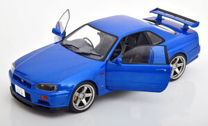 \h 1/18 Y XJCC GT-R (R34) 1999 u[^bN JSolido 1:18 Nissan Skyline GT-R (R34) 1999 bluemetallic