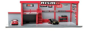 AJWI} 1/64 jX K[W WI} bh / O[American Diorama 1:64 Nismo Garage Diorama red / grey