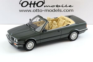 �I�b�g�[���[�r�� 1/18 BMW 325i E30 �R���o�[�`�u�� 1988 �O���[�����^���b�NOtto Mobile 1:18 BMW 325i E30 Convertible 1988 green metallic