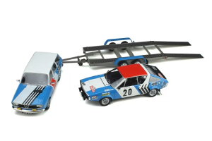 Ibg[[r 1/18 3Zbg [ eJ 1975 m[ R17 SfB[j #20 & R12 g[[tOtto Mobile 1:18 3-Car Set Rallye Monte Carlo 1975: Renault R17 Gordini N20 & R12 with Trailer Jean Francois Piot/