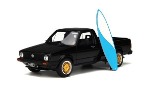 �I�b�g�[ 1/18 �t�H���N�X���[�Q�� �L���f�B �s�b�N�A�b�v 1979 �u���b�N �S�[���h���� �u���[�T�[�t�{�[�h�t�� 999�����Otto Mobile 1:18 VW Caddy Pickup 1979 black Gold rims with blue surfbord limited 999 pcs