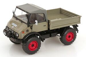VR[ 1/18 ZfX EjO 406 \tggbvt 1963-1989 O[ bh JSchuco 1:18 Mercedes Unimog 406 with Softtop 1963-1989 grey red