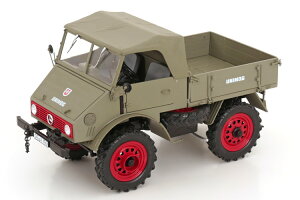 VR[ 1/18 ZfX EjO 401 \tggbvt 1953-1956 O[ bh JSchuco 1:18 Mercedes Unimog 401 with Softtop 1953-1956 grey red