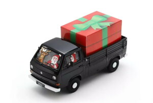 VR[ 1/43 tHNX[Q T3a NX}X 2024 sbR uhbO C MtgpbP[Wt Schuco 1:43 Volkswagen VW T3a Christmas 2024 with Piccolo Bulldog in gift packaging as cargo